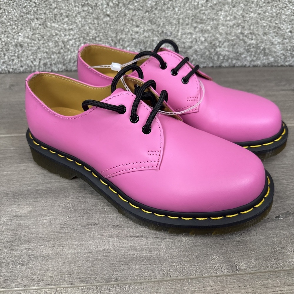 Dr. Martens 1461 Pink Smooth Leather 3-Eye Oxford Shoes Womens 6 NEW